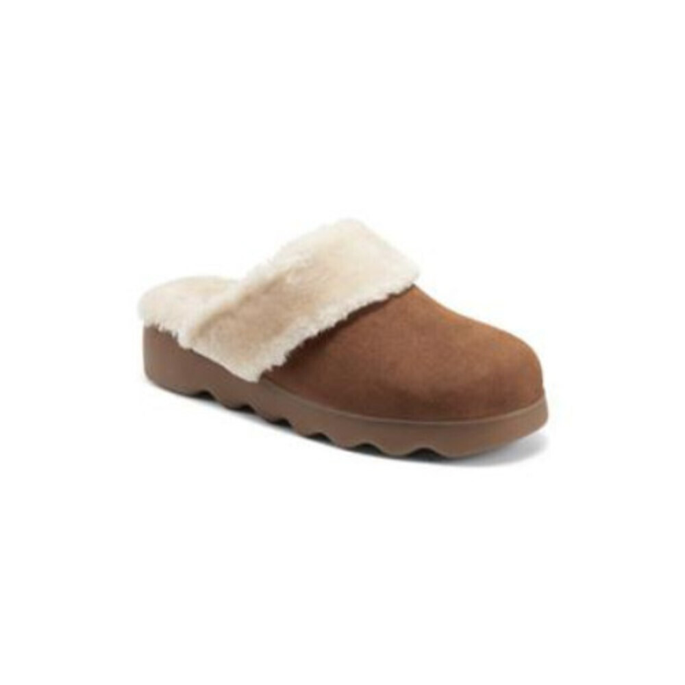 Aerosoles Wade Clogs Women's US 6.5 Brown Faux Shearling Casual Shoes JOBB1656